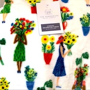 Powerful International Women Flowers Floral Farmers Market Oversized Throw